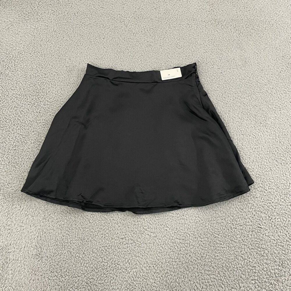 If It Were Me Flounce Skirt Women L Black Mini NWT